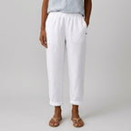 Women's Linen Trousers with Elasticated Waist