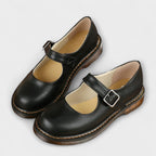 Women's Mary Jane Flat Shoes with Buckle Strap