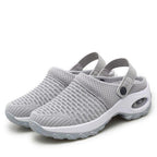 Women's Mesh Slip-On Mules with Open Back and Air Cushion Sole