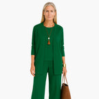 Women's Occasion Long Sleeve Set with Wide Leg Trousers