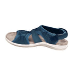 Women's Open-Toe Sandals with Cross-Strap Upper and Hook-and-Loop Slingback Closure