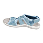 Women's Open-Toe Sandals with Cross-Strap Upper and Hook-and-Loop Slingback Closure