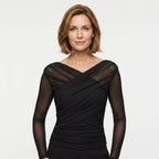 Women's Party Crop Top with Long Sleeves