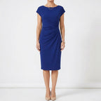Women's Party Midi Dress with Round Neck