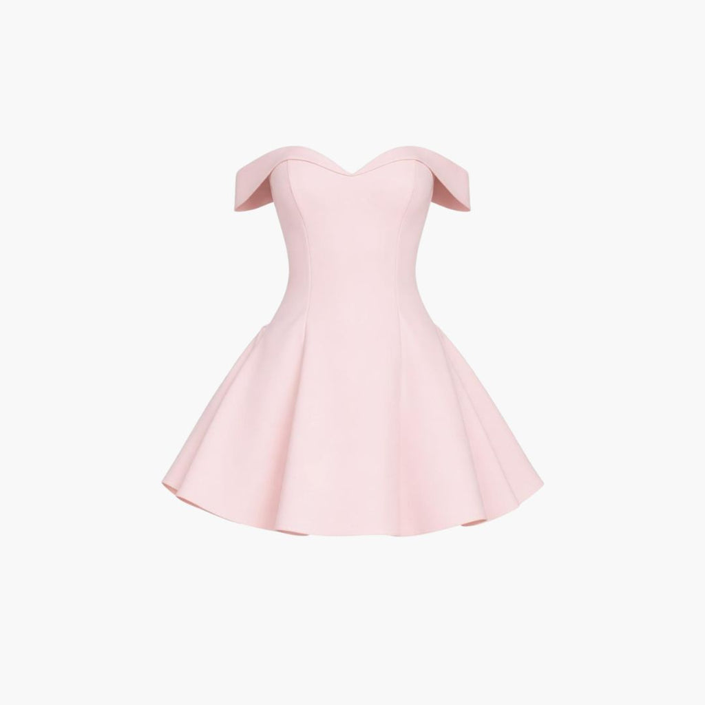 Women's Party Mini Dress with Off-Shoulder Neckline