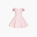 Women's Party Mini Dress with Off-Shoulder Neckline