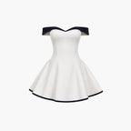 Women's Party Mini Dress with Off-Shoulder Neckline