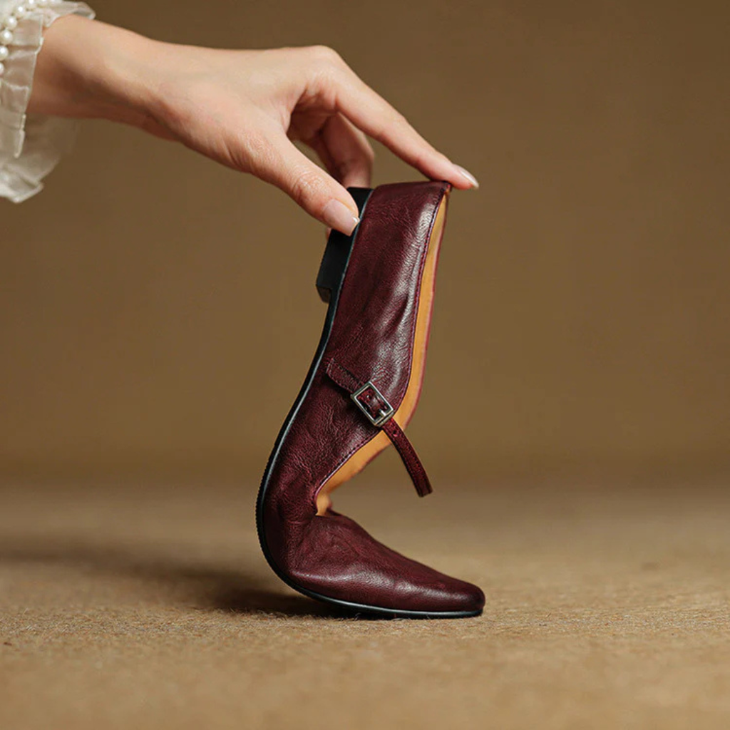 Women's Pointed-Toe Mules with Mary Jane Strap and Open Back