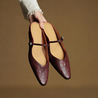 Women's Pointed-Toe Mules with Mary Jane Strap and Open Back