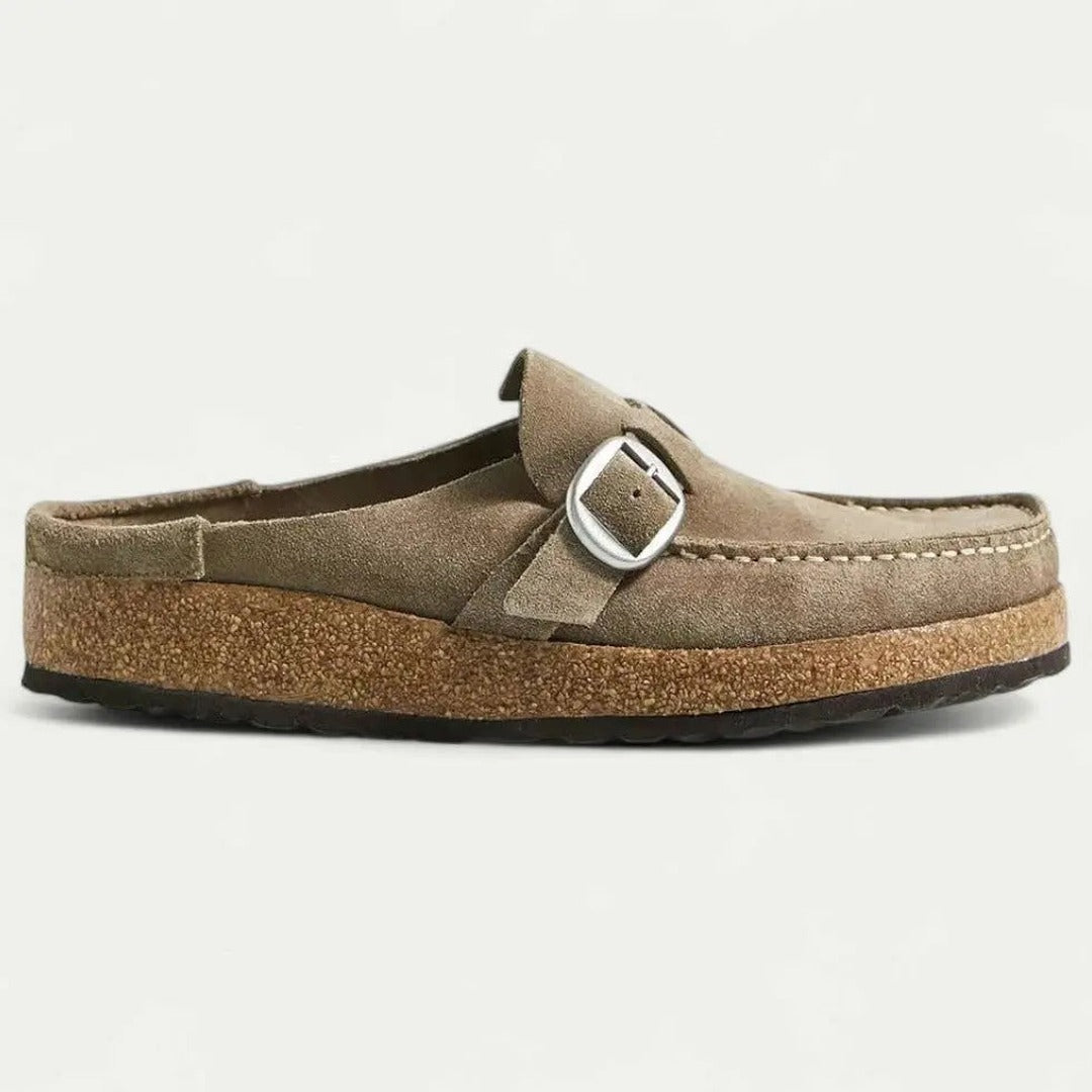 Women's Slip On Platform Loafers with Buckle Strap
