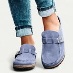 Women's Slip On Platform Loafers with Buckle Strap