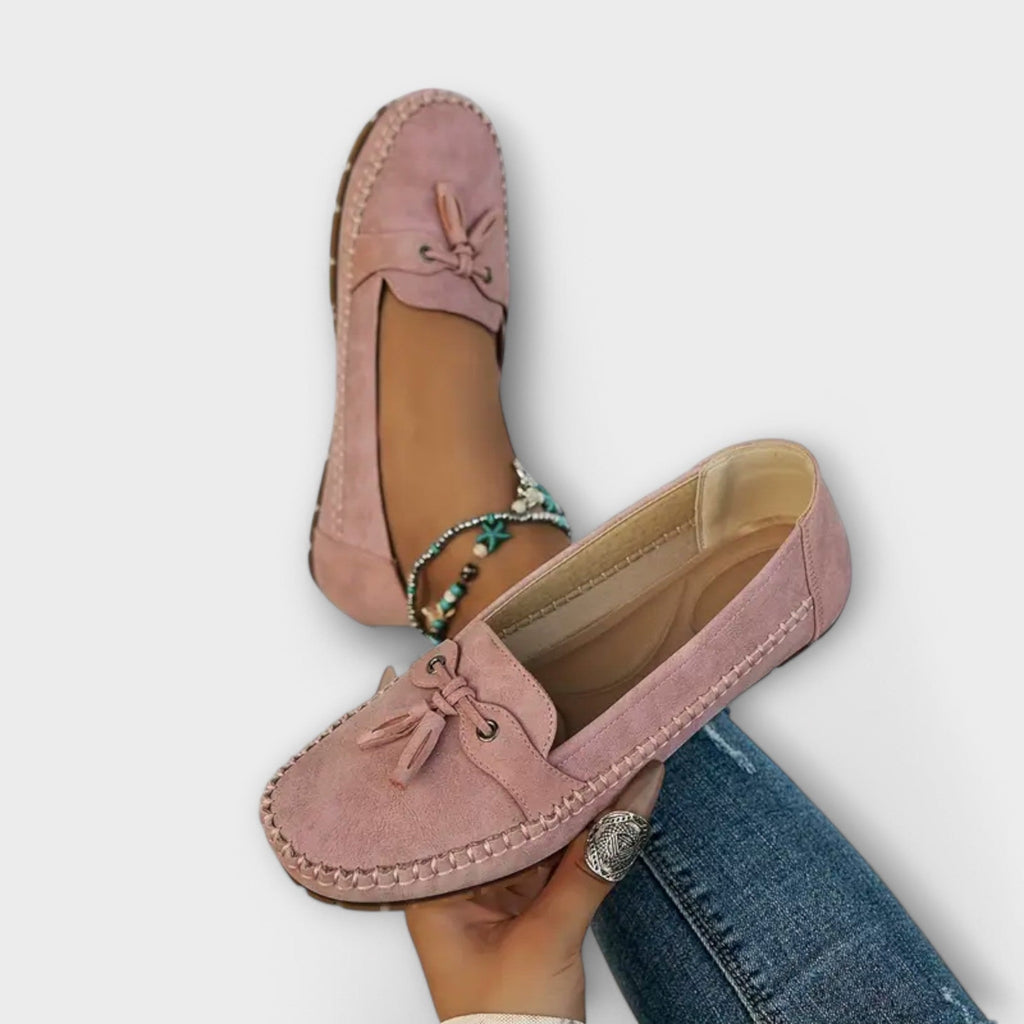 Women's Slip On Walking Loafers with Tassel Detail