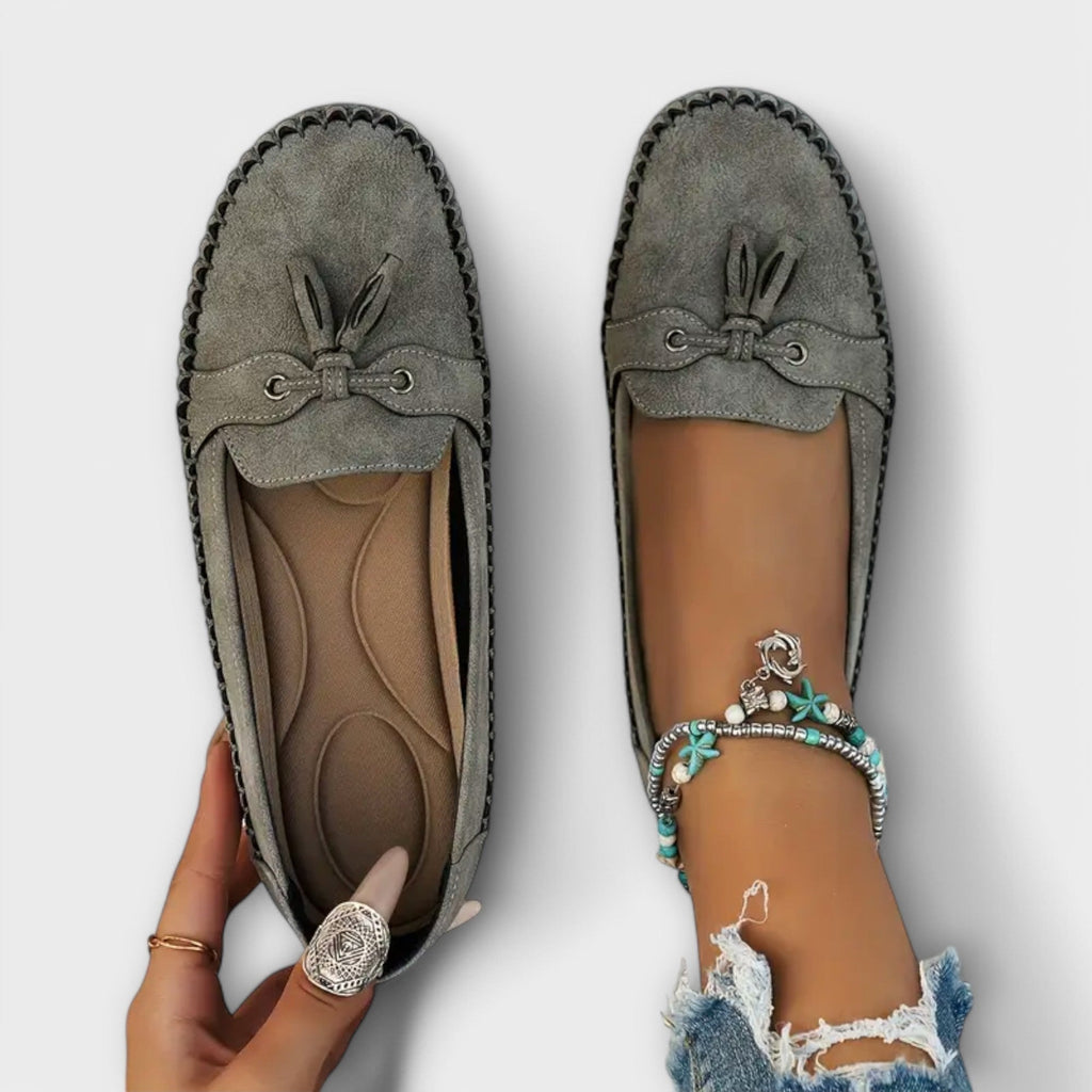 Women's Slip On Walking Loafers with Tassel Detail