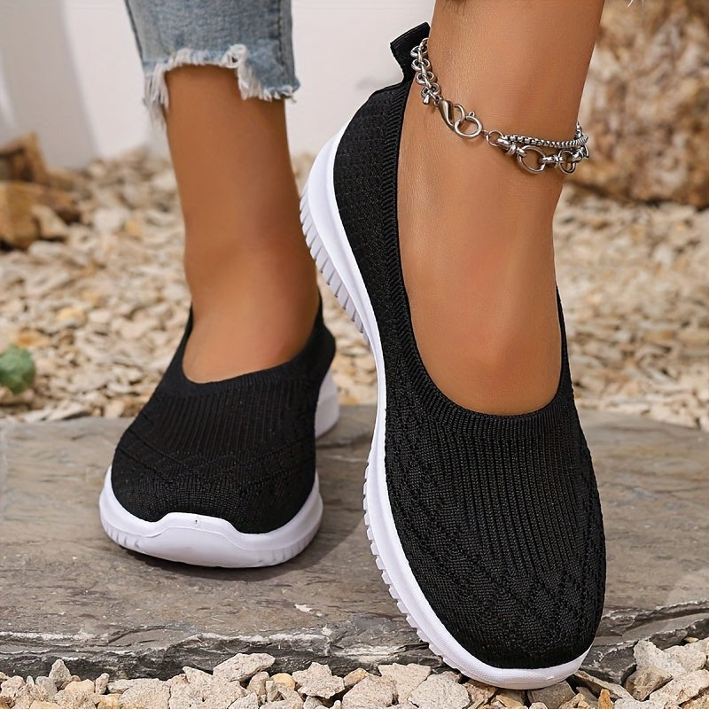 Women's Slip On Walking Shoes with Round Toe