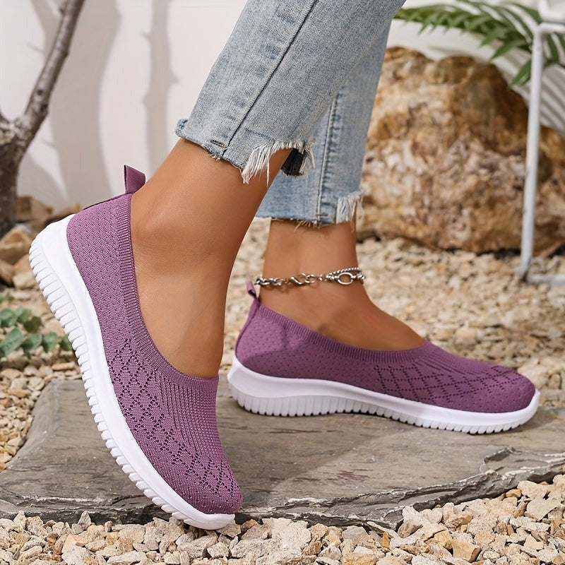 Women's Slip On Walking Shoes with Round Toe