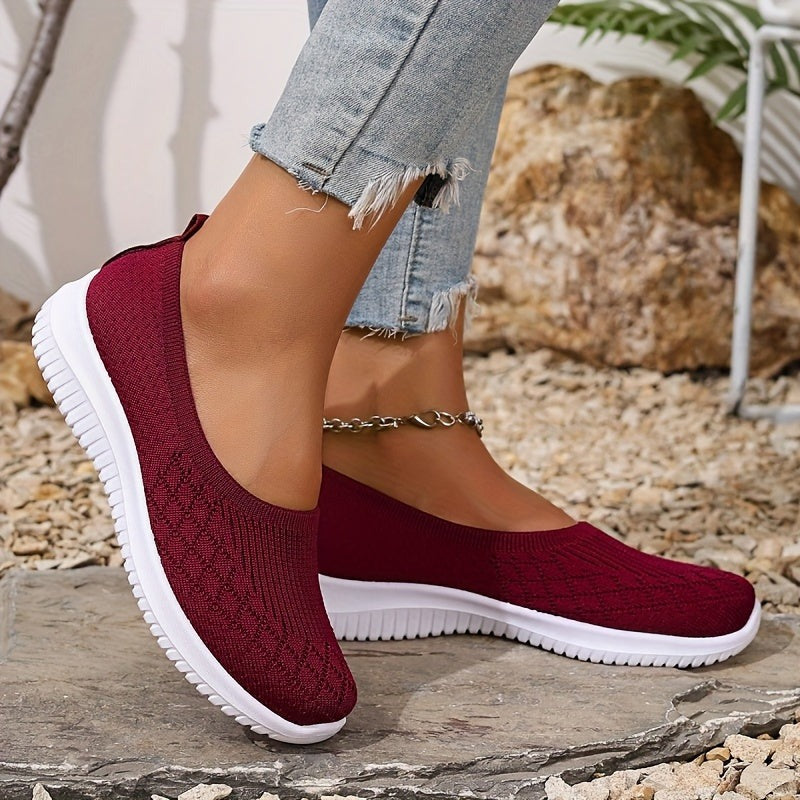 Women's Slip On Walking Shoes with Round Toe