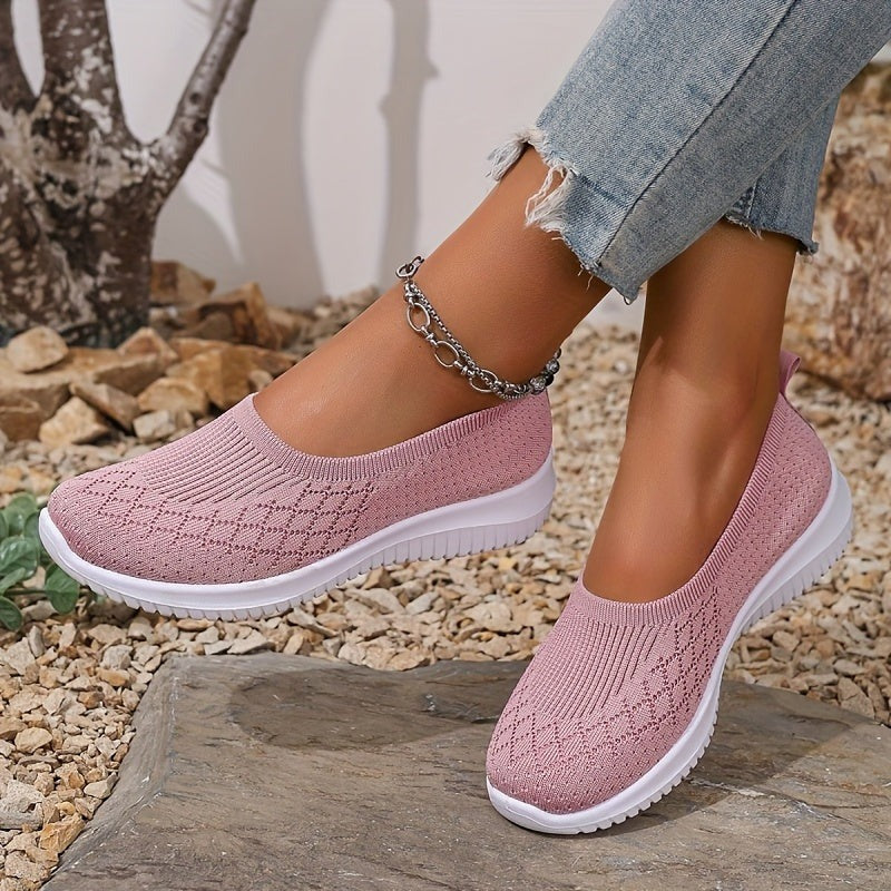 Women's Slip On Walking Shoes with Round Toe