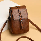 Women's Small Crossbody Bag with Flap Closure and Adjustable Shoulder Strap