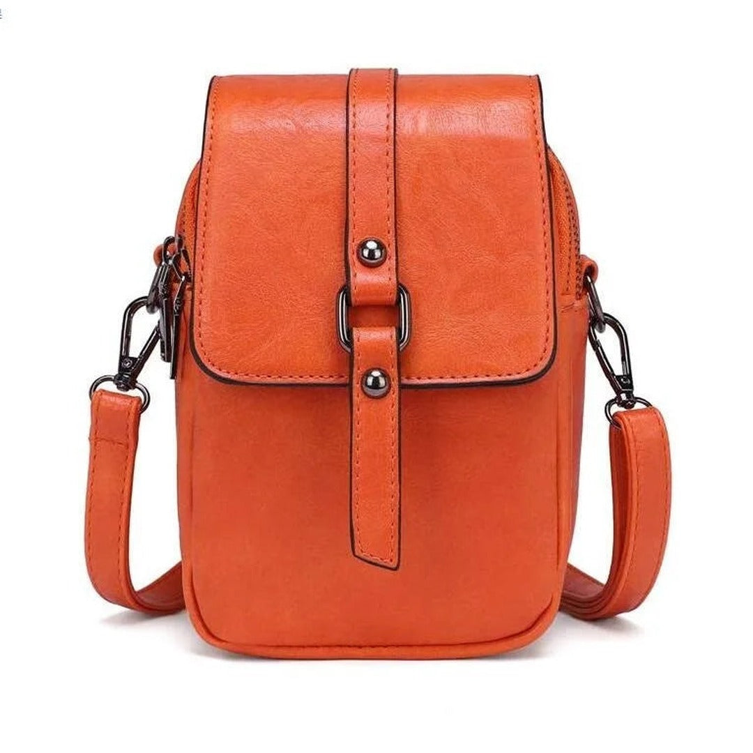 Women's Small Crossbody Bag with Flap Closure and Adjustable Shoulder Strap
