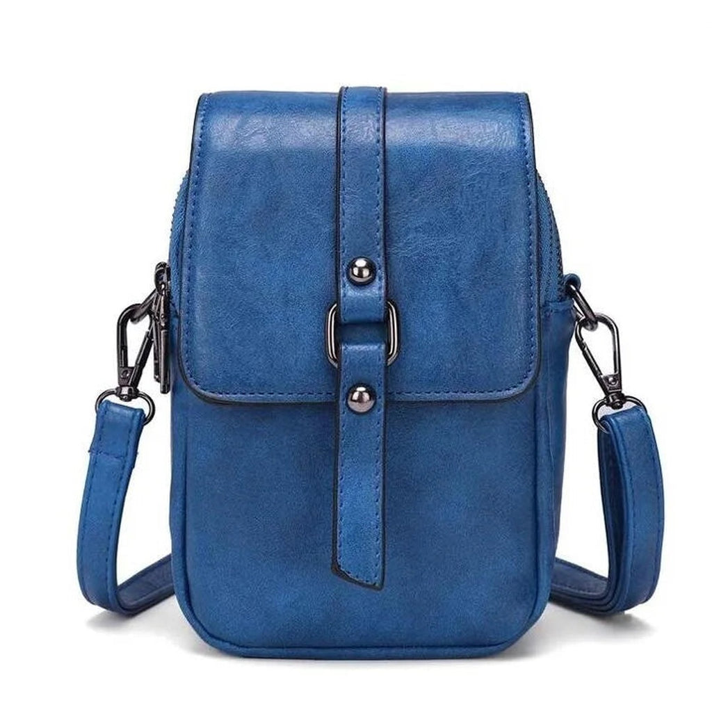 Women's Small Crossbody Bag with Flap Closure and Adjustable Shoulder Strap
