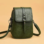 Women's Small Crossbody Bag with Flap Closure and Adjustable Shoulder Strap