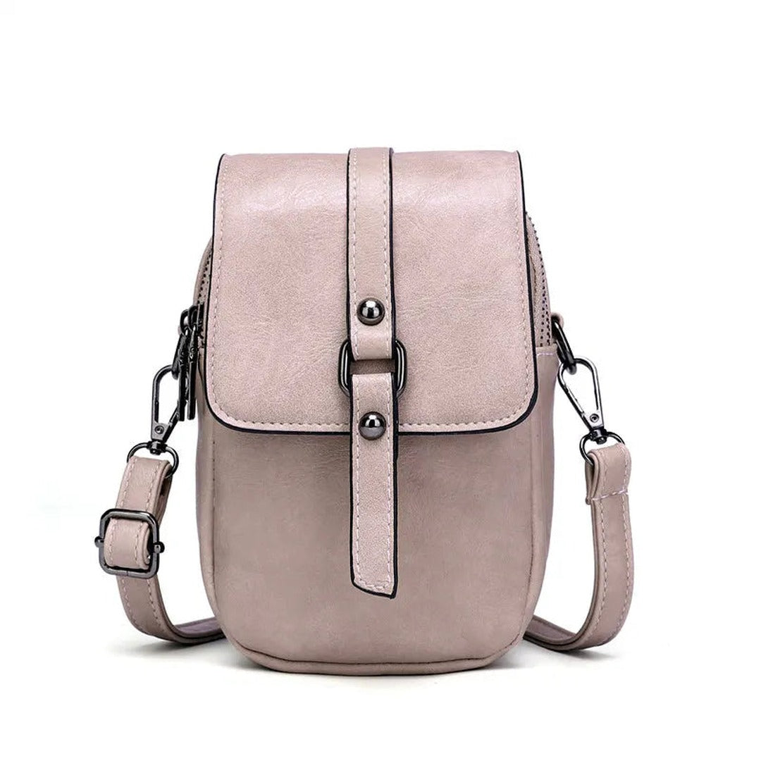 Women's Small Crossbody Bag with Flap Closure and Adjustable Shoulder Strap