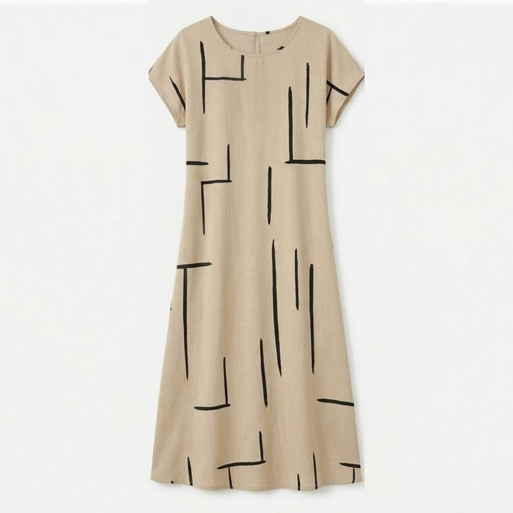 Women's Summer Boho Dress with Short Sleeve