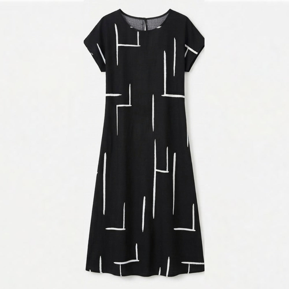 Women's Summer Boho Dress with Short Sleeve