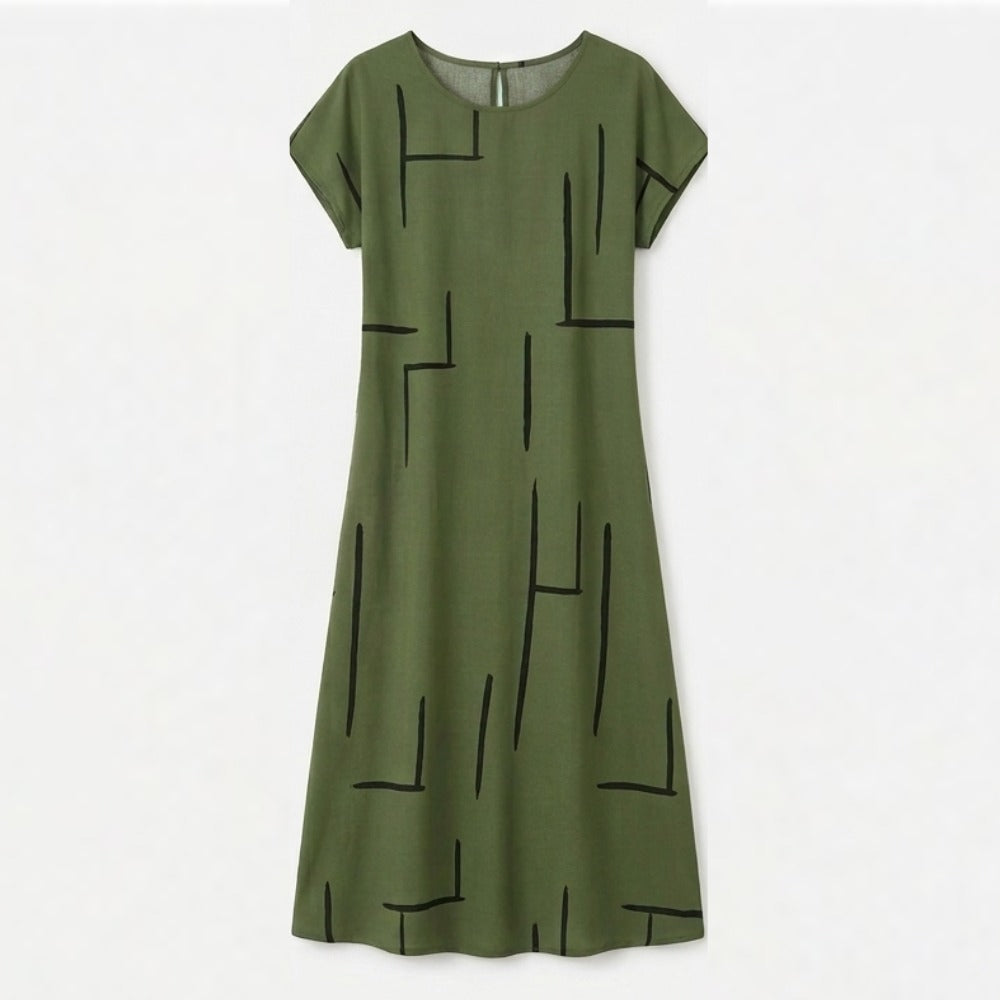 Women's Summer Boho Dress with Short Sleeve