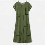 Women's Summer Boho Dress with Short Sleeve