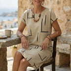 Women's Summer Boho Dress with Short Sleeve