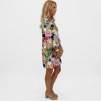 Women's Summer Floral Dress with Ruffle Sleeves