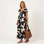 Women's Summer Maxi Dress with V-Neck