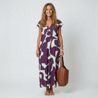 Women's Summer Maxi Dress with V-Neck