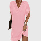 Women's Summer Party Mini Dress with V-Neck