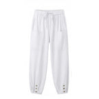 Women's Summer Relaxed Trousers with Pockets and Elasticated Waist