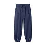 Women's Summer Relaxed Trousers with Pockets and Elasticated Waist