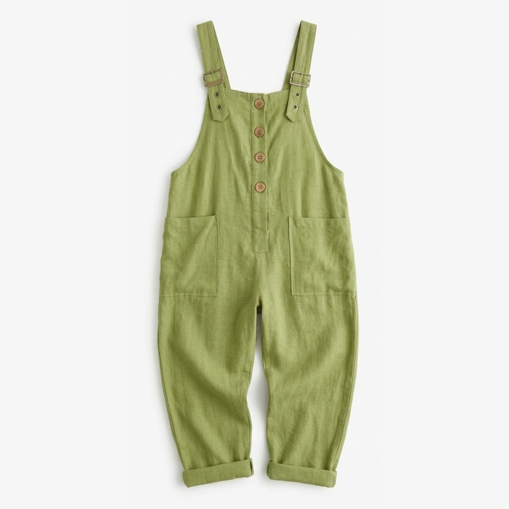 Women's Summer Wide Leg Jumpsuit with Adjustable Straps and Pockets