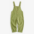 Women's Summer Wide Leg Jumpsuit with Adjustable Straps and Pockets