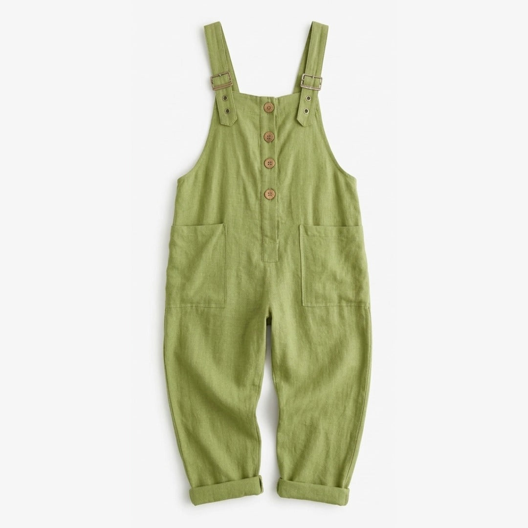Women's Summer Wide Leg Jumpsuit with Adjustable Straps and Pockets