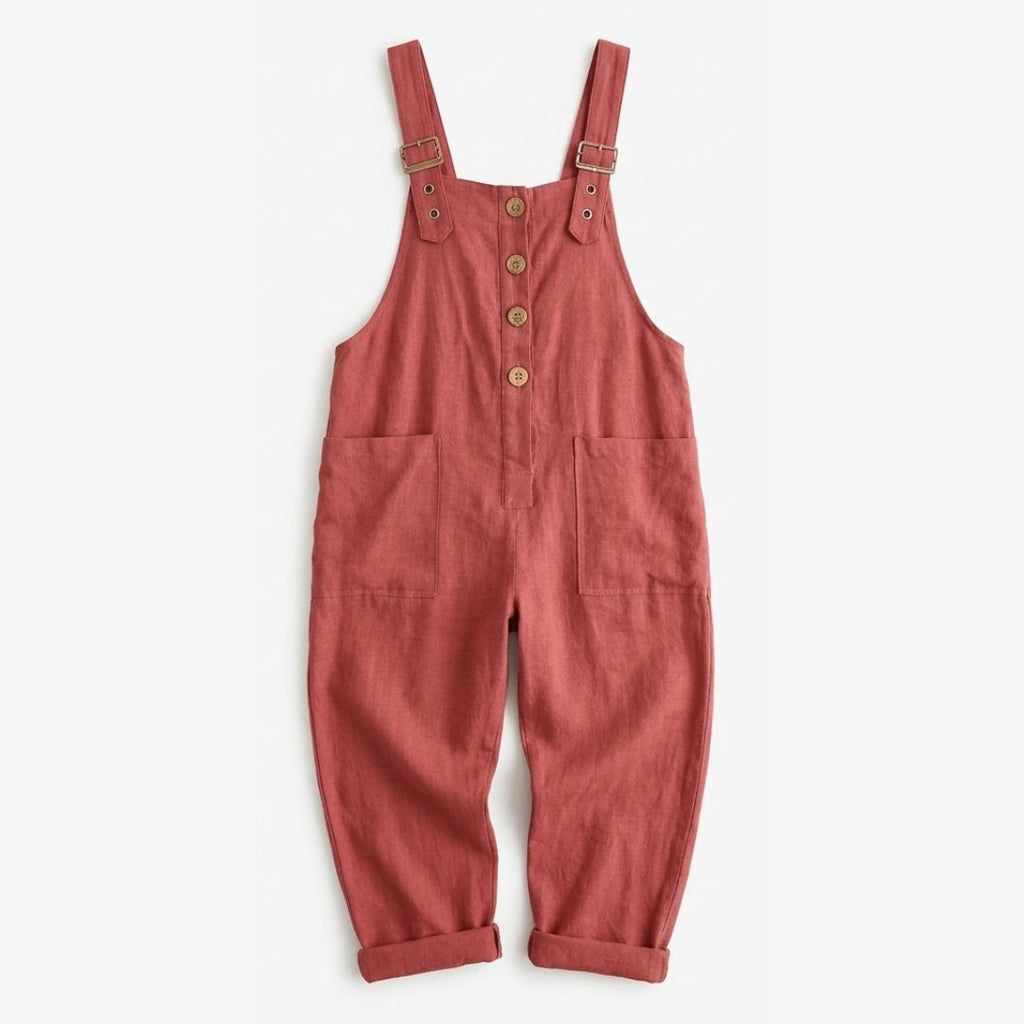 Women's Summer Wide Leg Jumpsuit with Adjustable Straps and Pockets