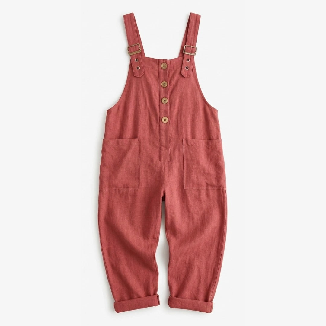 Women's Summer Wide Leg Jumpsuit with Adjustable Straps and Pockets