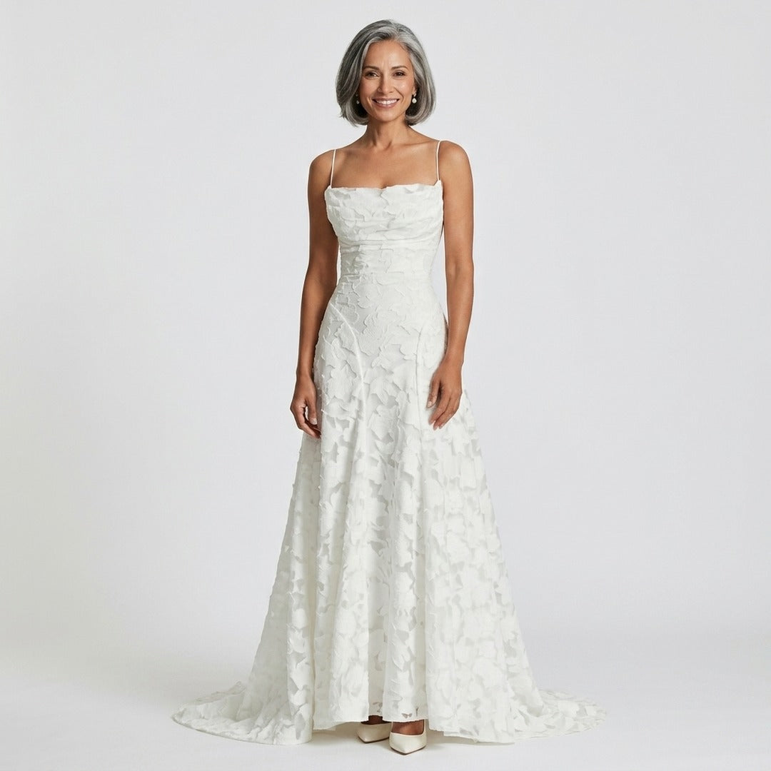 Women's Wedding Guest Backless Maxi Dress with Lace-Up Back