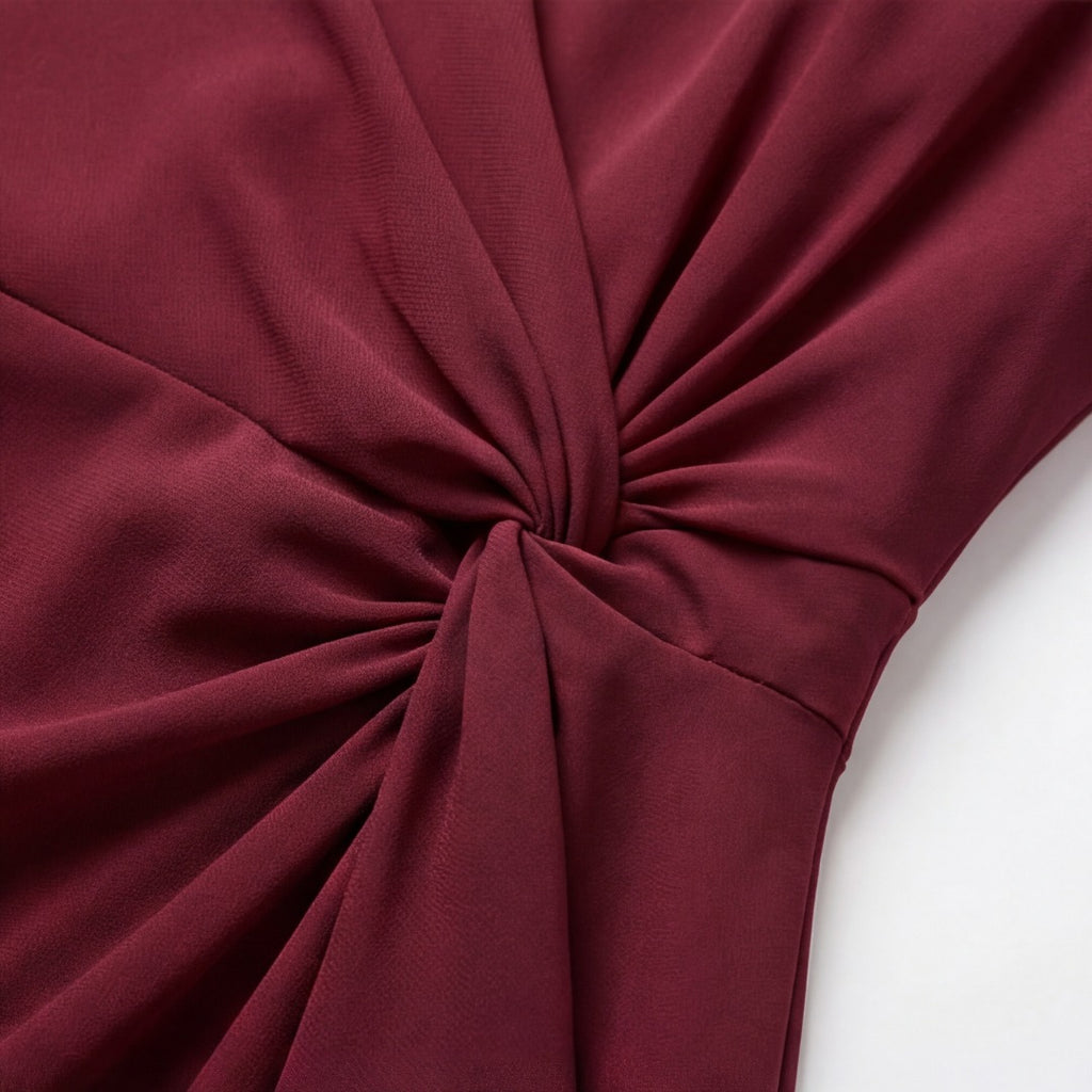 Women's Wedding Guest Evening Dress with Twist Knot Detail