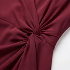 Women's Wedding Guest Evening Dress with Twist Knot Detail
