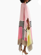 Women's Wedding Guest Maxi Dress with Batwing Sleeves and Asymmetric Hem