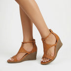 Women's Wedge Platform Sandals with Ankle Strap