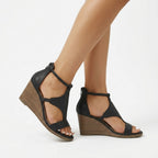 Women's Wedge Platform Sandals with Ankle Strap
