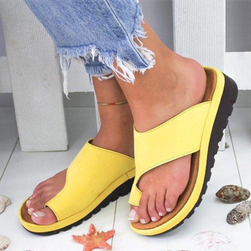 Women's Wedge Platform Sandals with Toe Loop