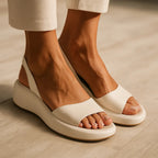 Women's Wedge Slip On Sandals with Slingback Strap